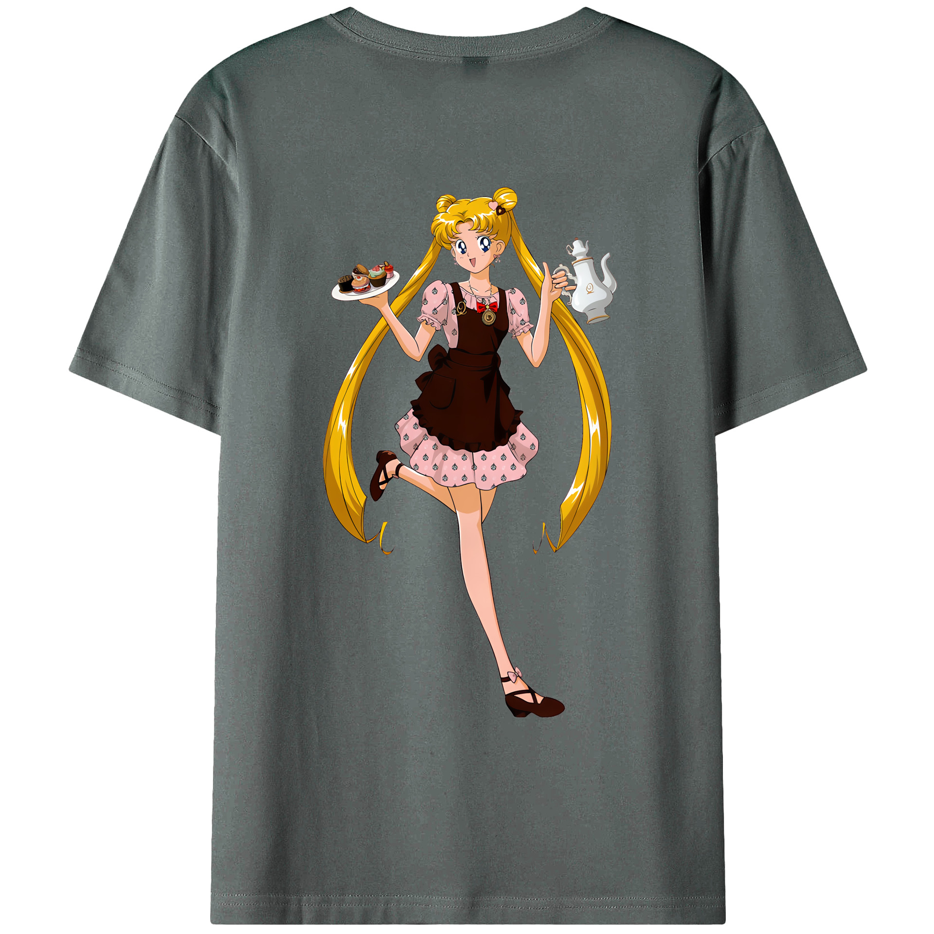 （画像用） 美少女戦士セーラームーン 愛野 美奈子 あいの みなこ Sailor Moon Aino Minako 綿100％ メンズ半袖Tシャツ（バックプリント） 通気性